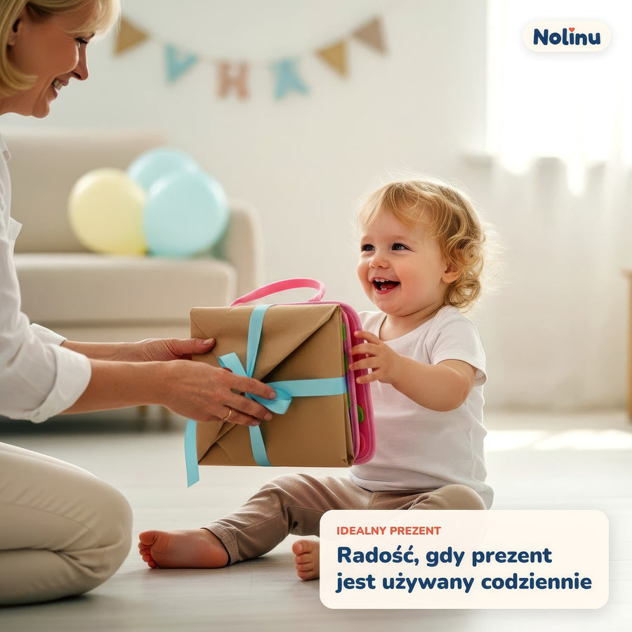 Książeczka sensoryczna Nolinu jako prezent dla maluchów